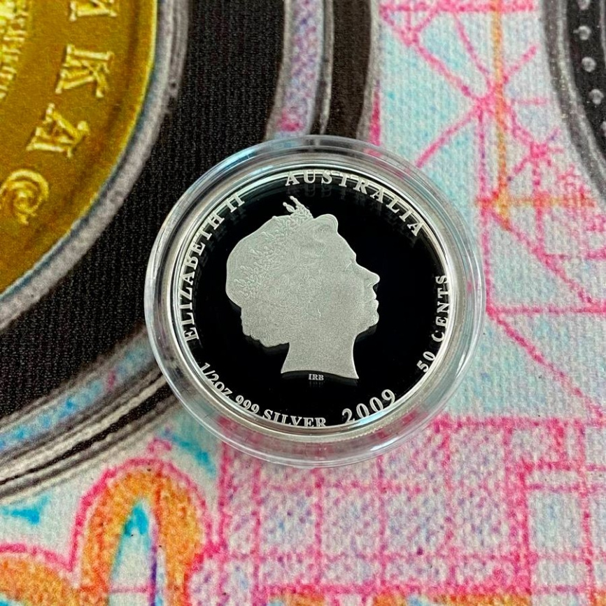 Морской дракон "Риф. Морская жизнь Австралии" - 50 центов, 2009 год, серебро фото 4