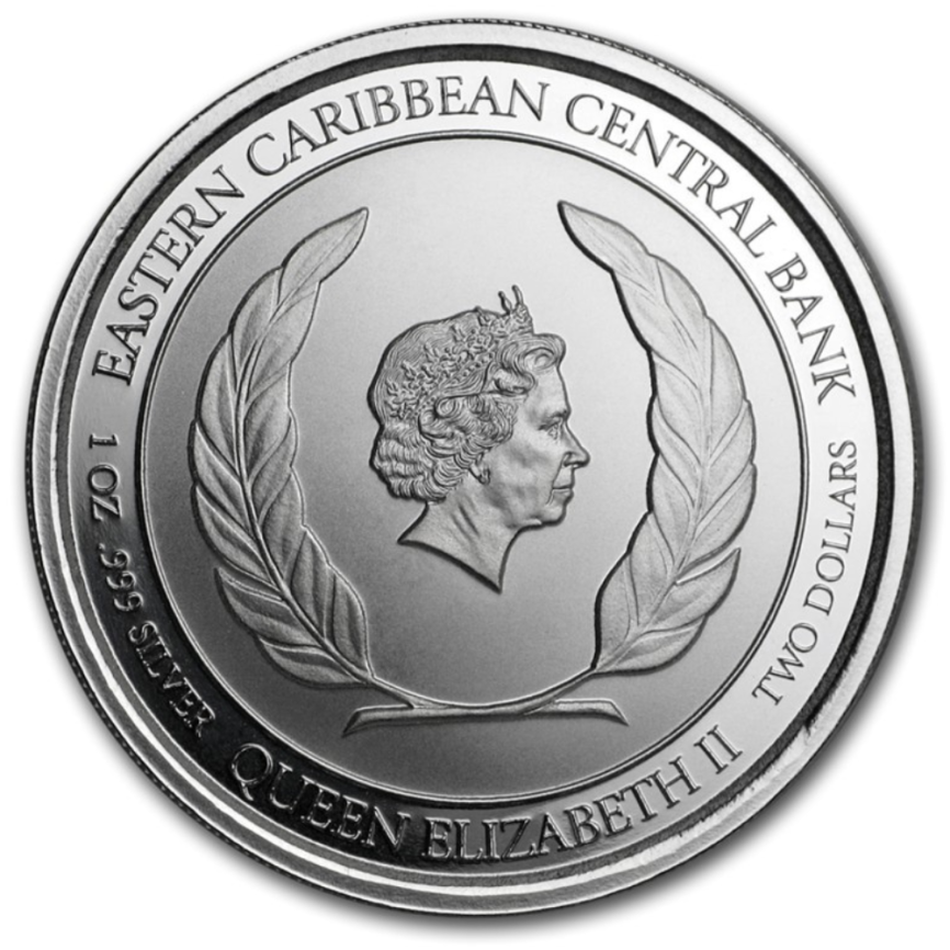 Антигуа и Барбуда (Торговля ромом), Восточные карибы, 2 доллара, 2019 год фото 2