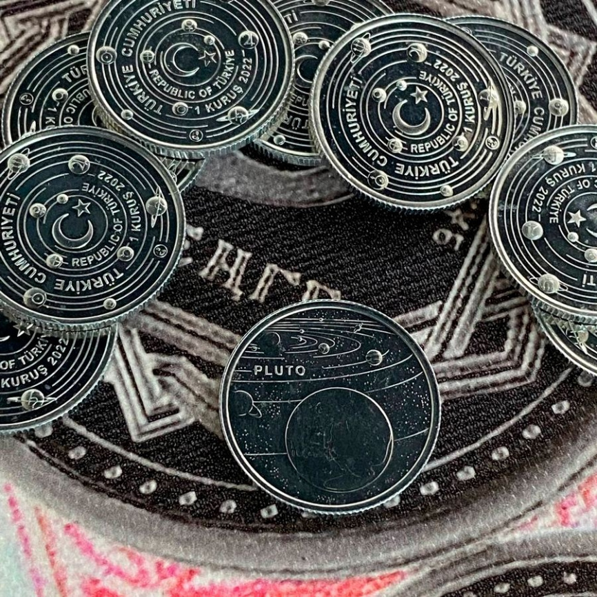 Набор "Планеты Солнечной системы" - Турция, 1 куруш, 2022 год (алюминий) фото 3
