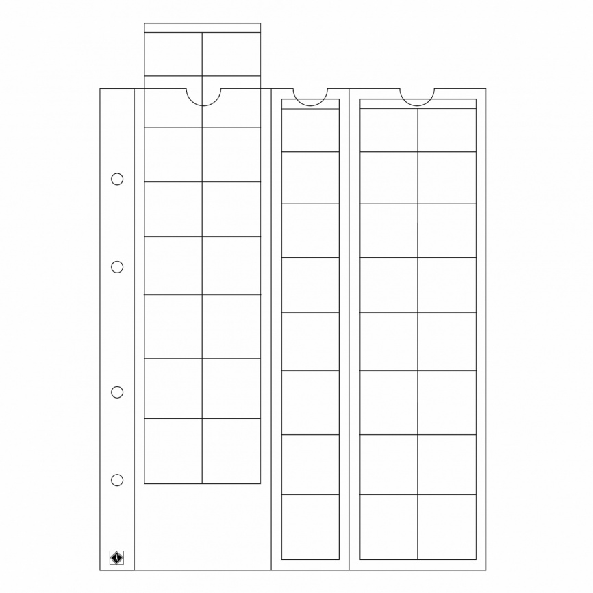 Лист для монет на 35 ячеек - OPTIMA 27  фото 1