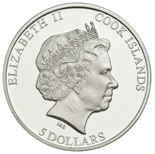 Русские народные промыслы — Хохлома, 5 долларов, о. Кука, 2011 год фото 2