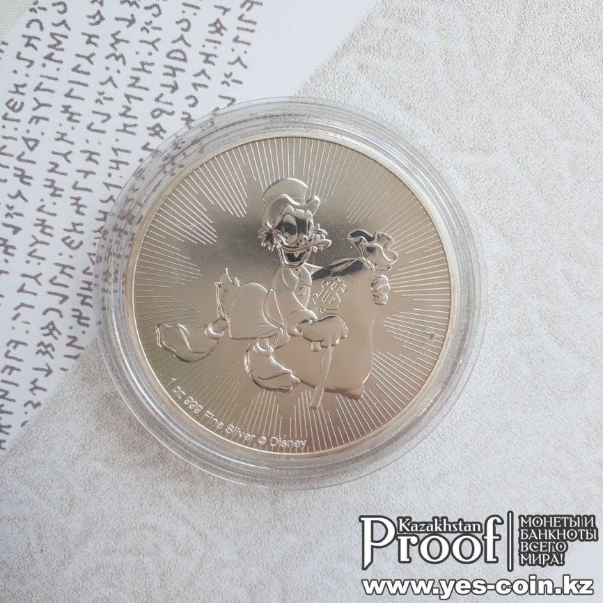 Скрудж Макдак Утиные истории - Disney, 2 доллара, о. Ниуе, 2018 фото 3