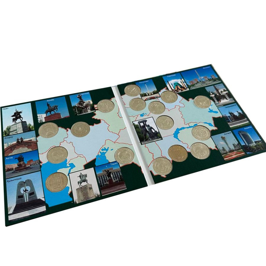 Полный набор "Города Казахстана" в альбоме фото 1