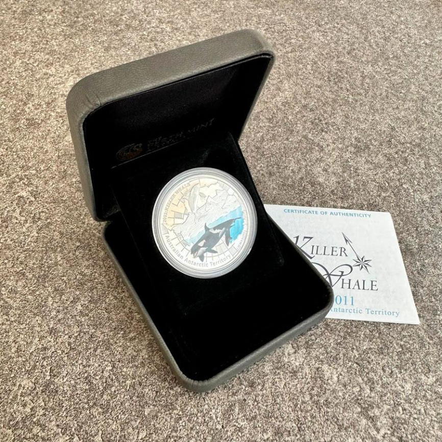Касатка, Австралийские антарктические территории - 2011 год, 1 доллар фото 4