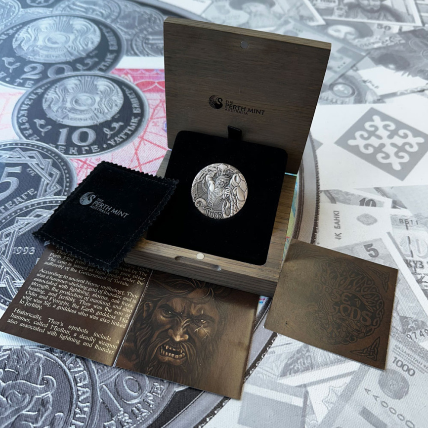 ТОР (Thor) - Тувалу, 2 доллара, 2 oz, 2016 год фото 2