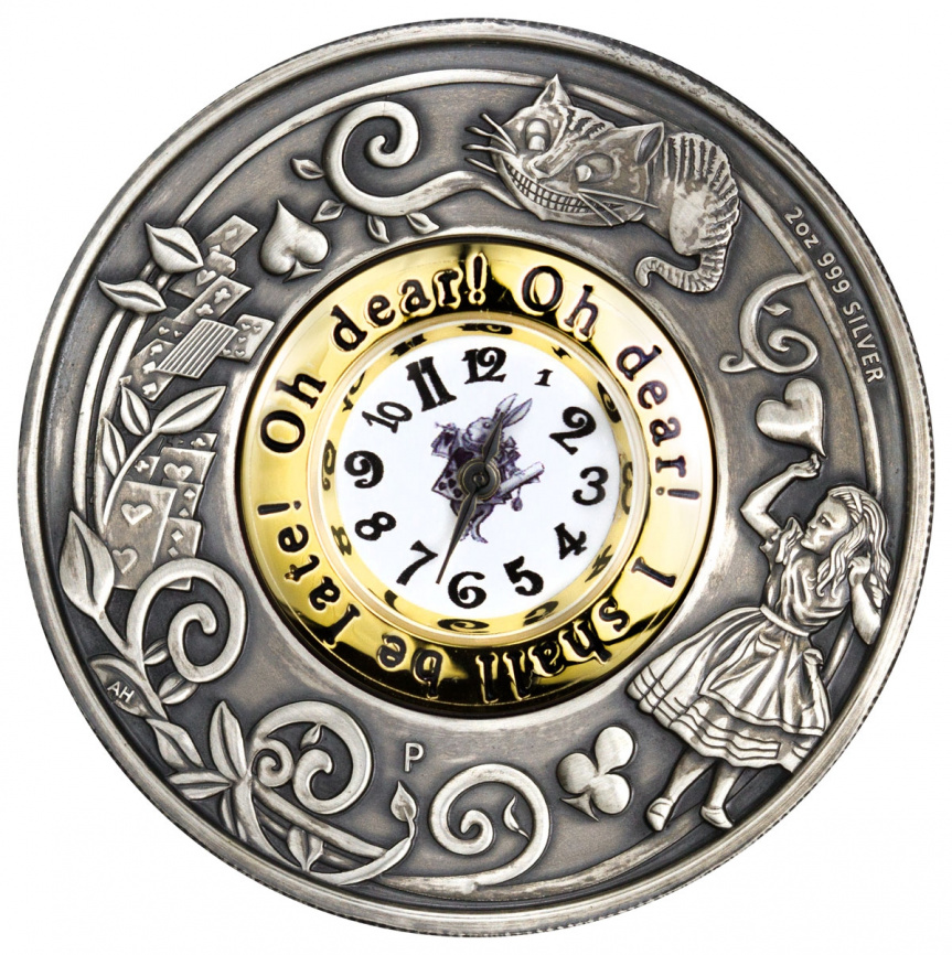 Алиса в стране чудес - 2 oz, Тувалу, 2015 год фото 1